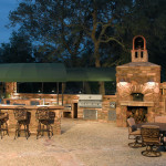 Custom Summerset Barbecue Island Outdoor Kitchen Area