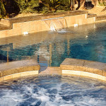 Dusk Outdoor Pool and Spa