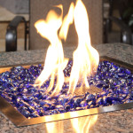 Purple Iridescent Fire Glass